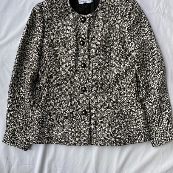 Mirella Cavorso black and white silk jacket, size 8 (?). - Picture 4 of 9